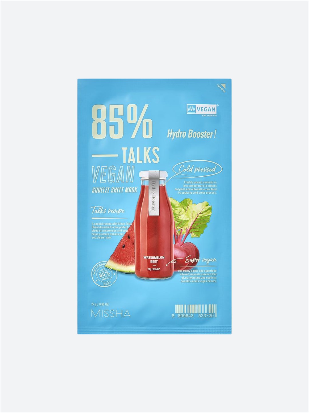MISSHA | Talks Vegan Squeeze Sheet Mask (Hydro Booster)