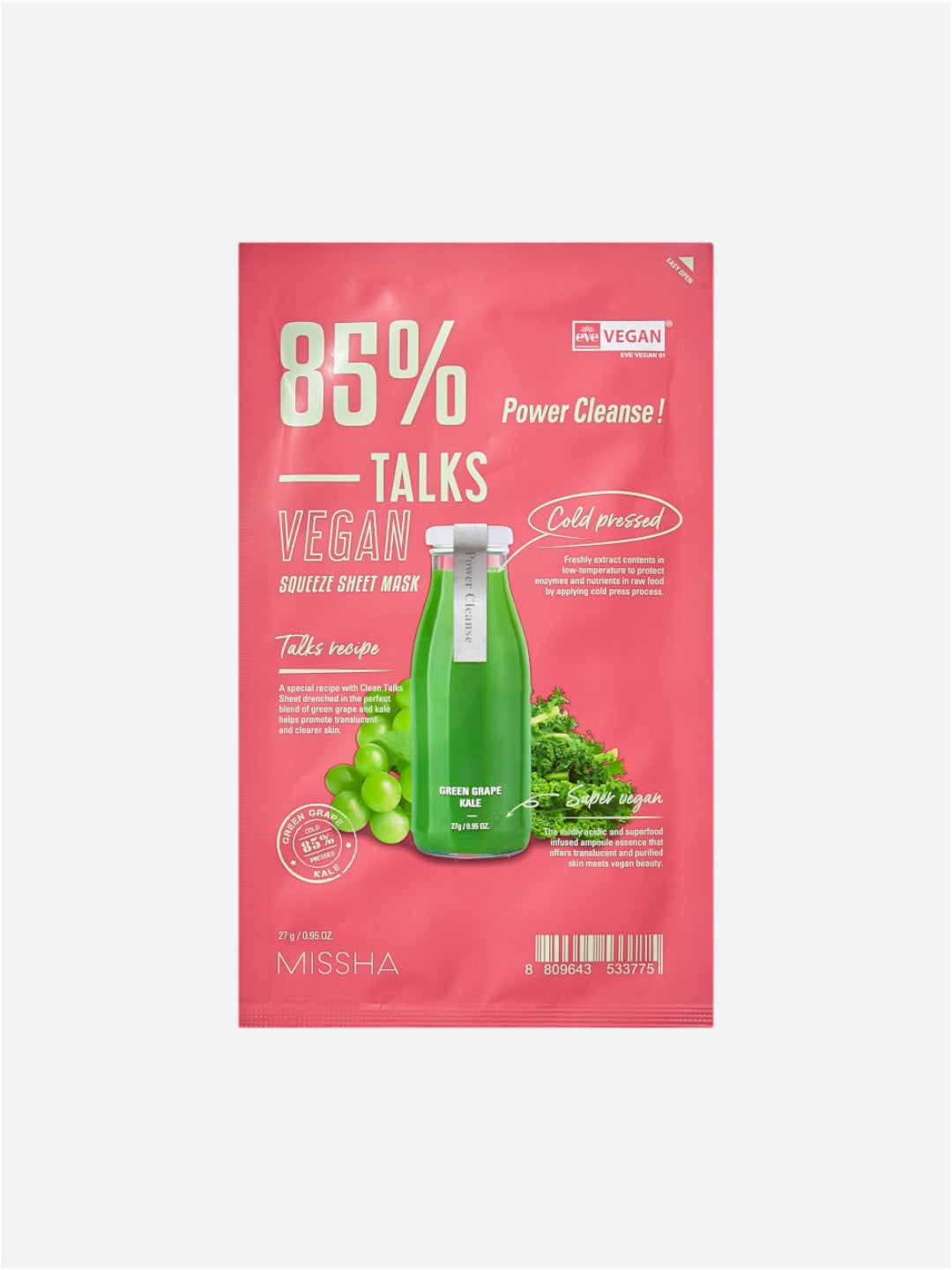 MISSHA | Talks Vegan Squeeze Sheet Mask (Power Cleanse)