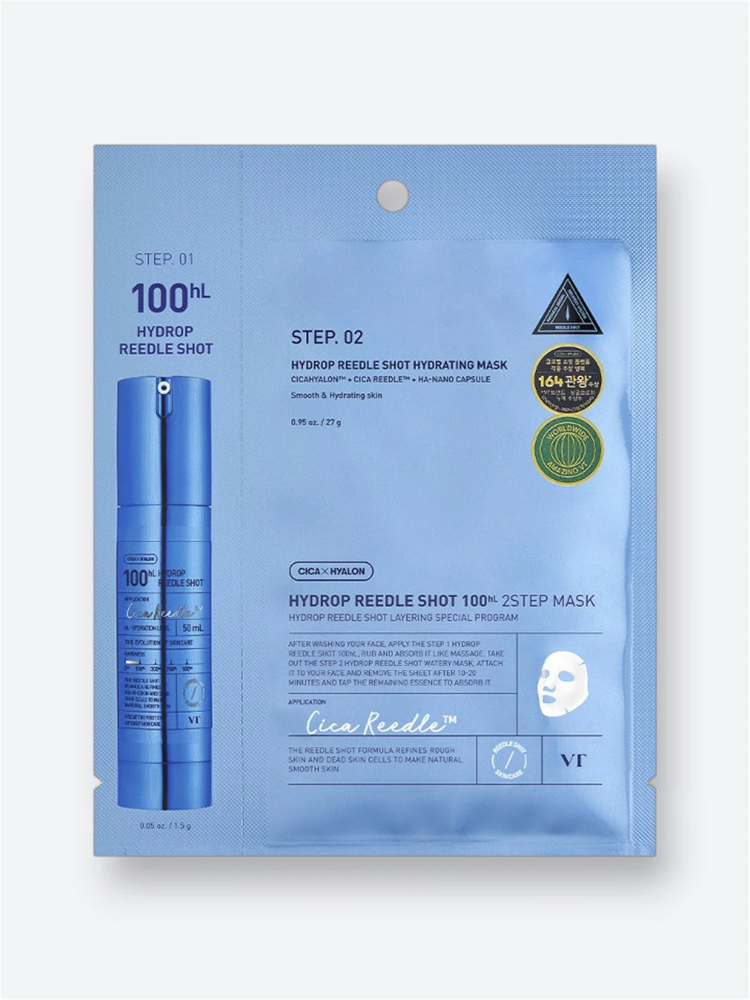 VT COSMETICS | HYDROP REEDLE SHOT 100 HL 2STEP MASK