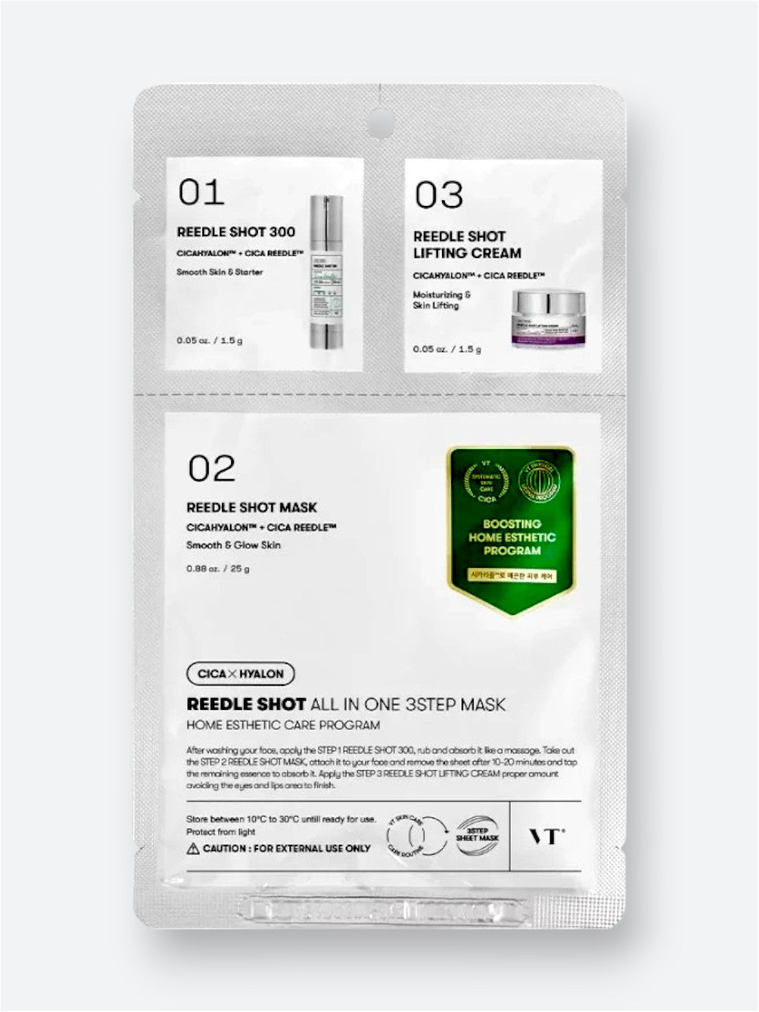 VT COSMETICS | VT REEDLE SHOT ALL IN ONE 3STEP MASK