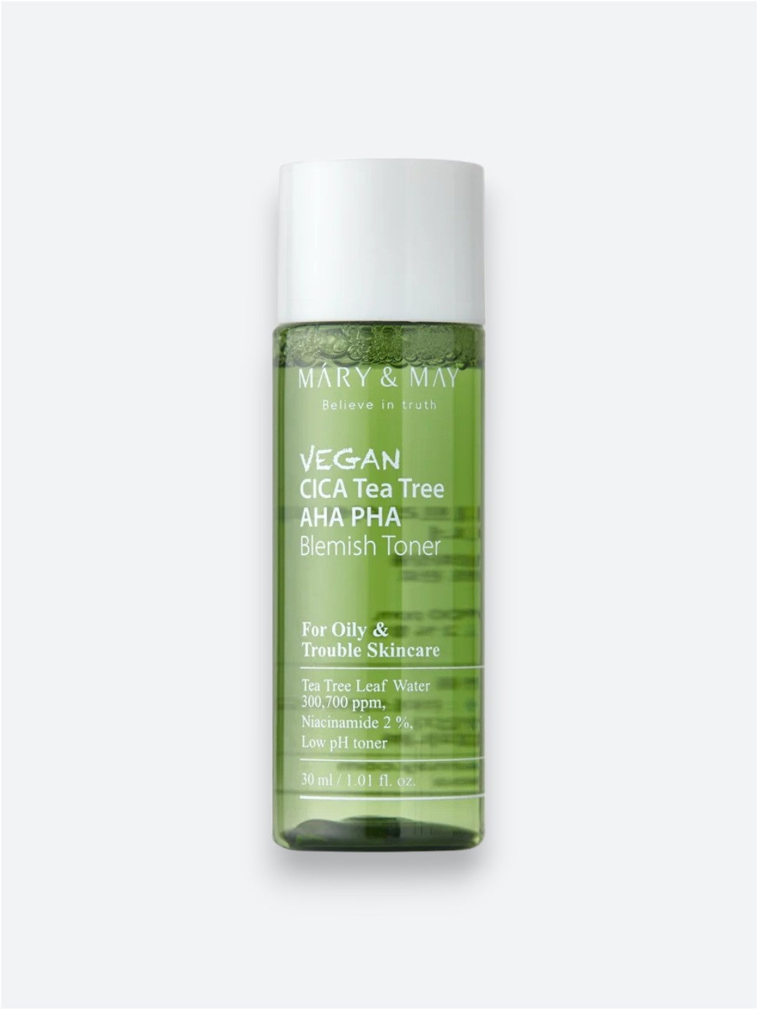Mary&May | Vegan CICA Tea Tree AHA PHA Toner 30ml