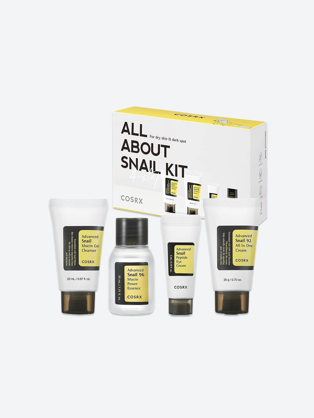 COSRX All About Snail Kit 4-Step — корейський набір догляду за шкірою зі слизом равлика