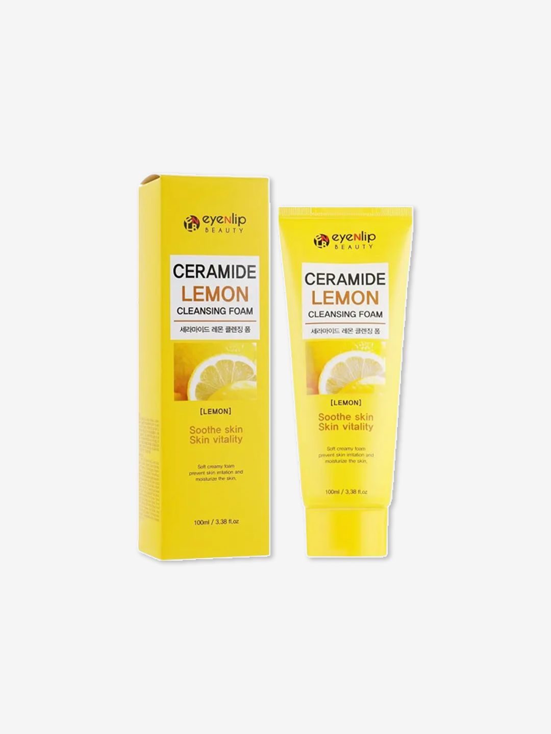 Пінка для вмивання Eyenlip Ceramide Lemon Cleansing Foam з керамідами та екстрактом лимона