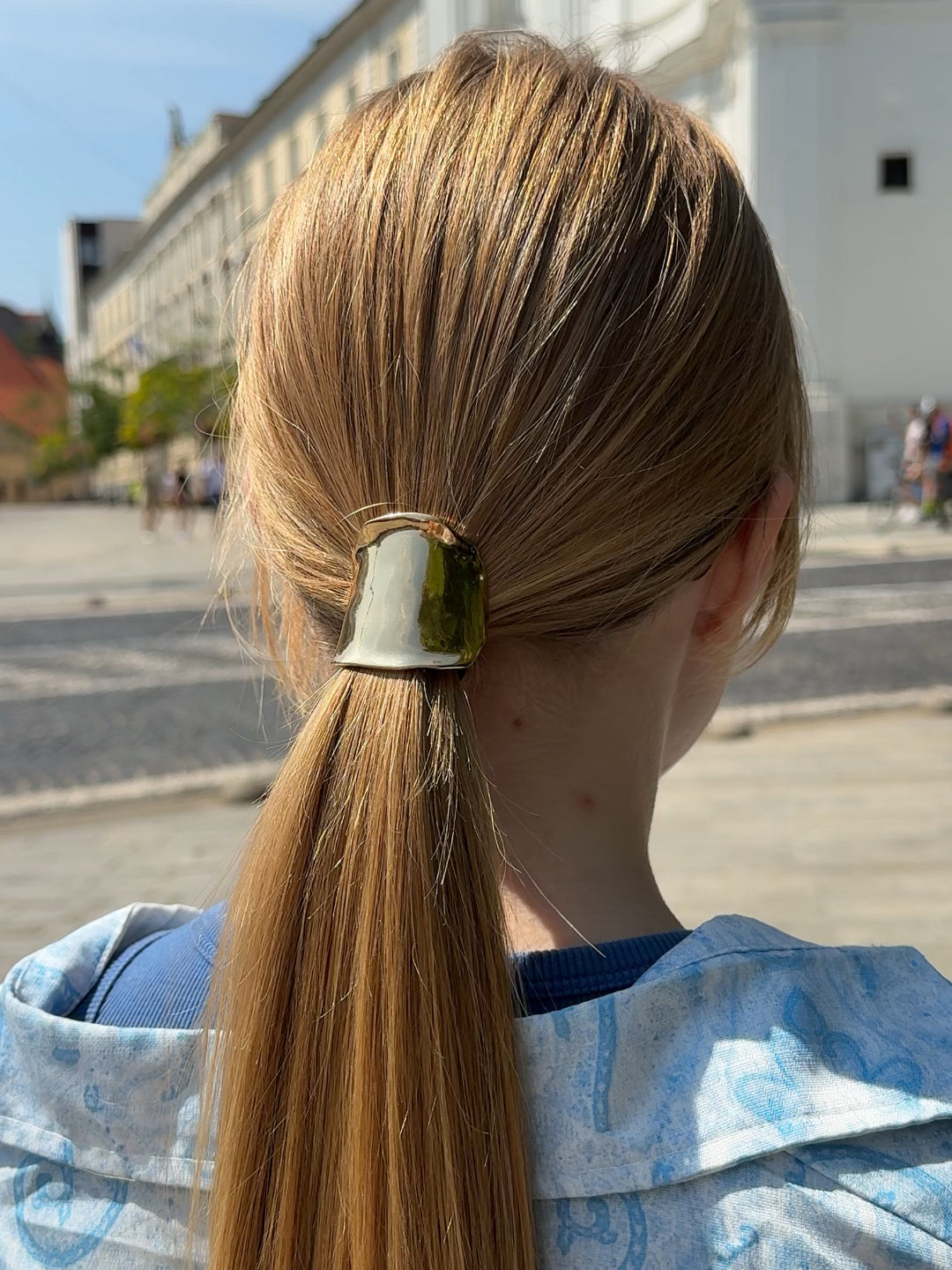 Metal minimalist rubber band-clip