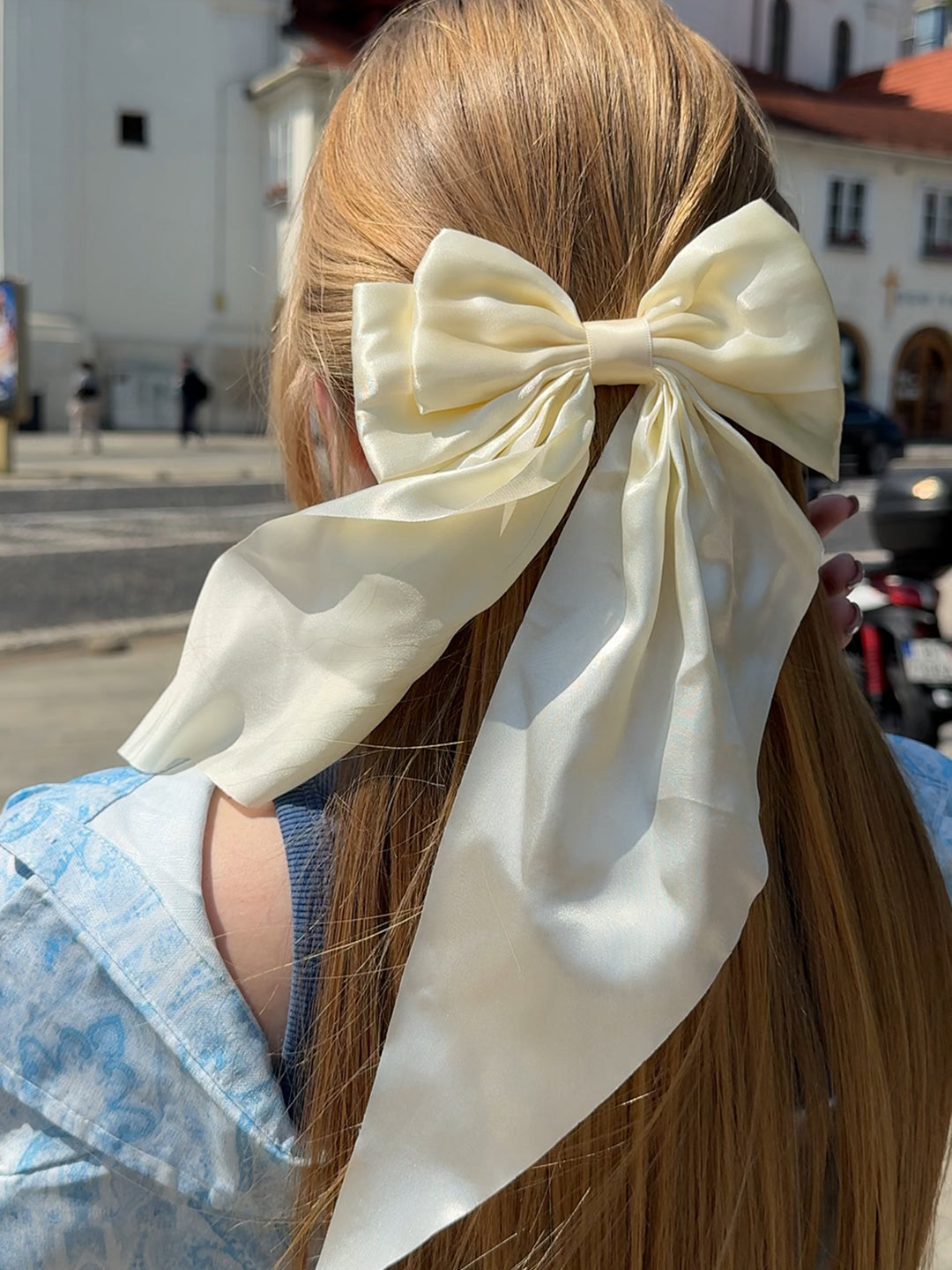 Satin hair bow
