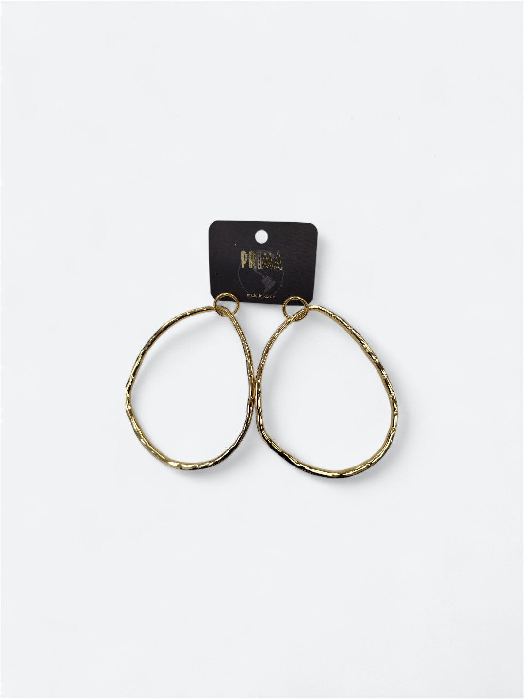 Round earrings with texture