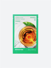 Innisfree Squeeze Energy Mask Kombucha Clarifying — корейська тканинна маска з пробіотиками для очищення та балансу шкіри