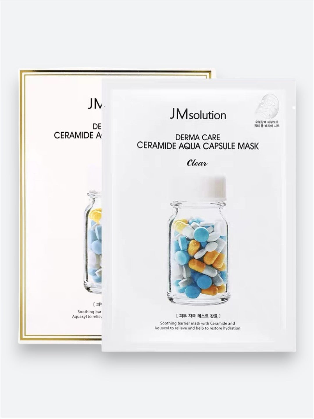 JMsolution Derma Care Ceramide Aqua Capsule Mask — корейська целюлозна маска з керамідами для зволоження та відновлення шкіри
