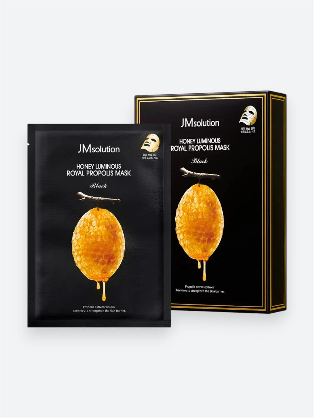 JMsolution Honey Luminous Royal Propolis Mask — корейська тканинна маска з прополісом для живлення та зволоження шкіри