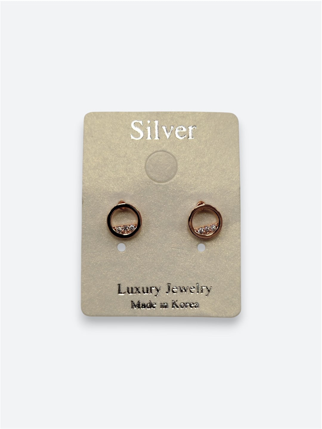 Stud earrings with rhinestones