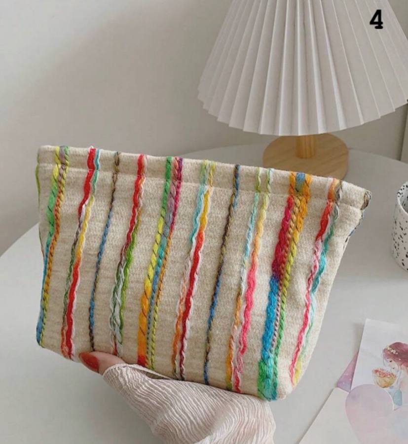 Косметичка з кольоровими смужками