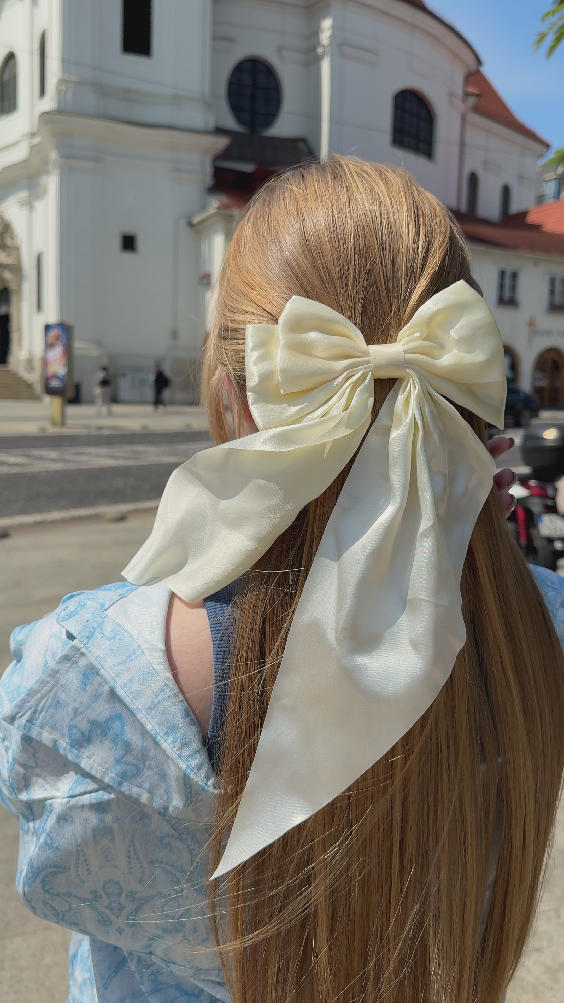 Load video: Satin hair bow